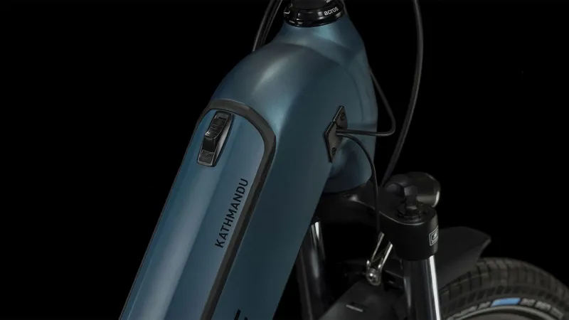 Cube Kathmandu Hybrid One 750 Easy-Entry Trekking eBike in Blue/Black-1